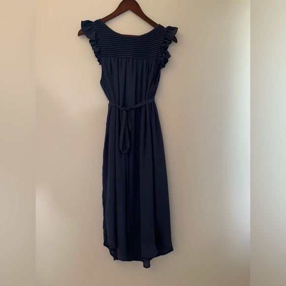 Blue chiffon-feel summer dress - Picture 2 of 3